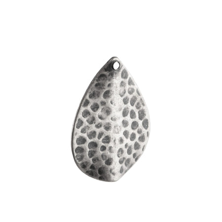 1 Hole Pinched Hammered Teardrop Pendant (4)