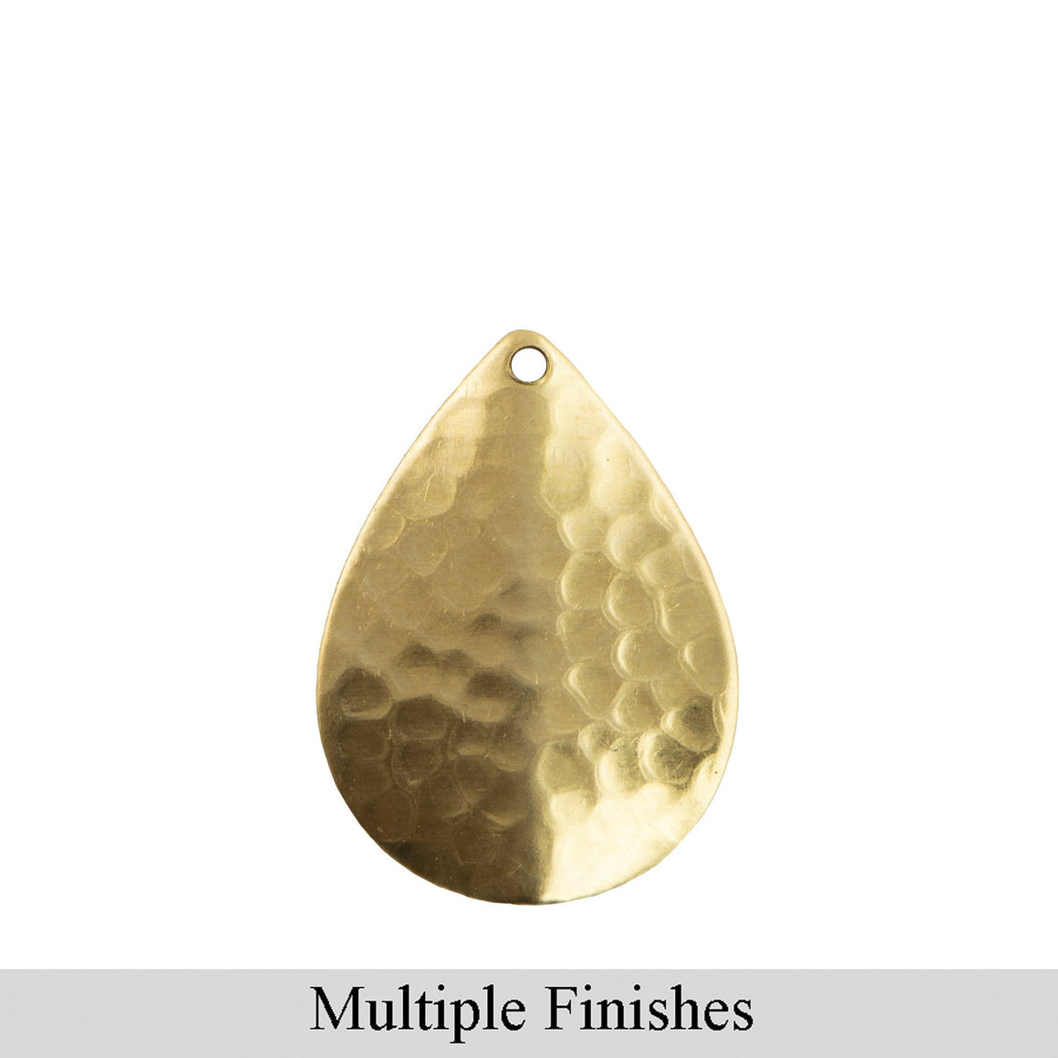 1 Hole Pinched Hammered Teardrop Pendant (4)