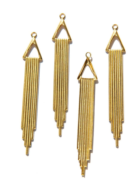 1 Loop Silver Plated Long Deco Drop with Triangle (6)