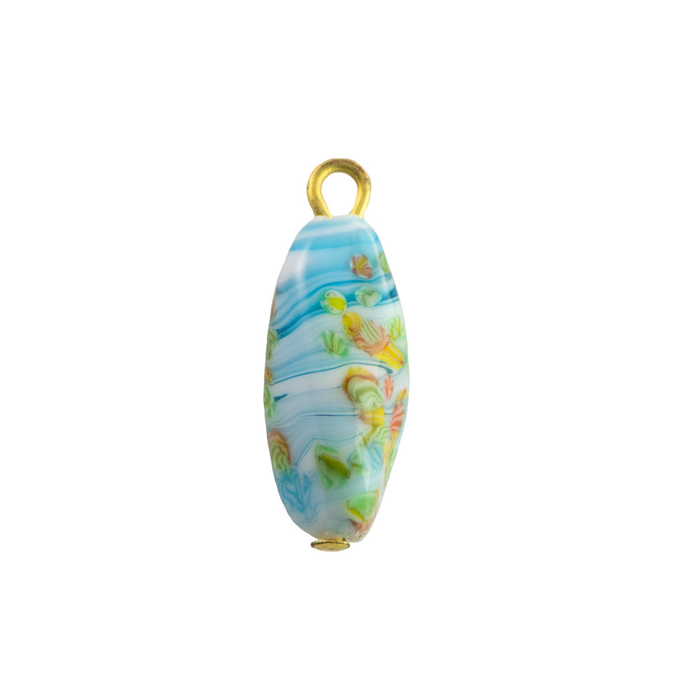 Millefiori Japan Twist Glass Drops 21x8mm (4)