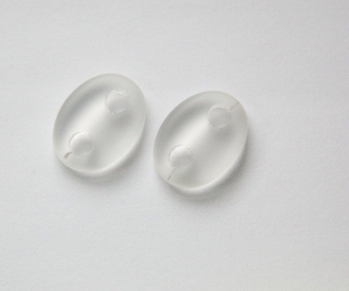 Vintage Clear Glass Link Connector Beads Japan bds054C