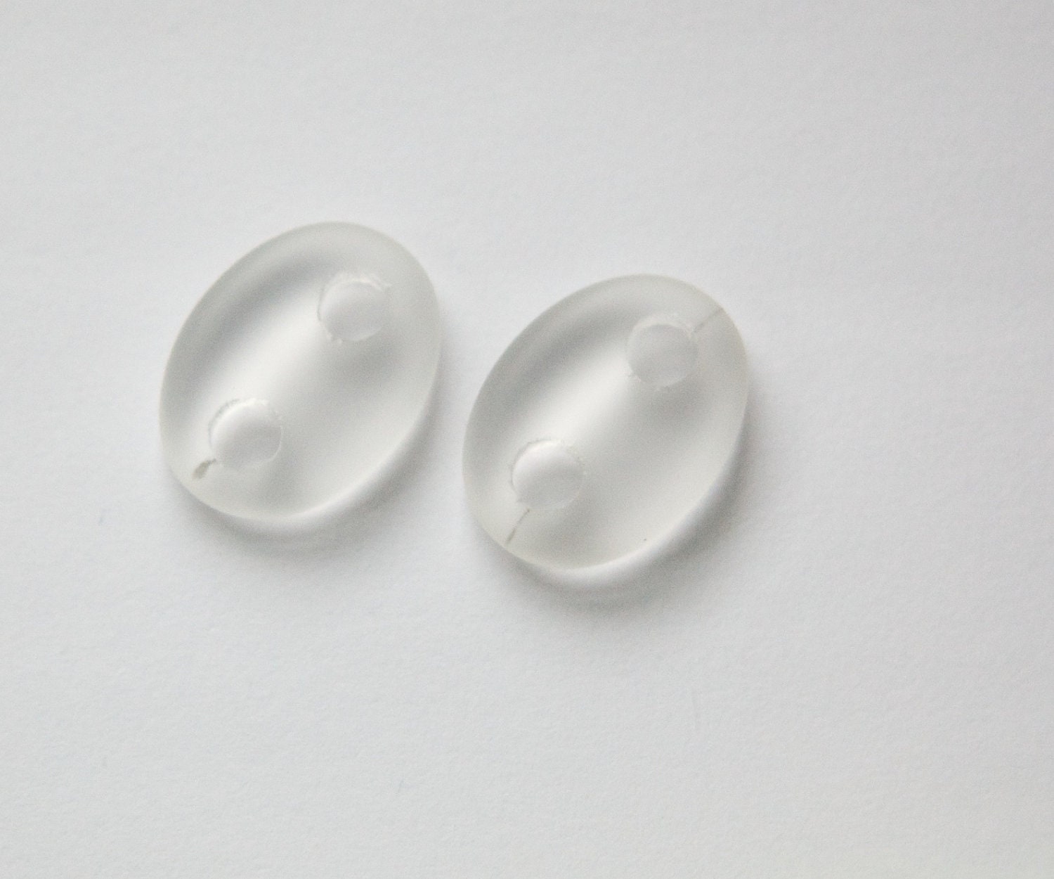 Vintage Clear Glass Link Connector Beads Japan bds054C