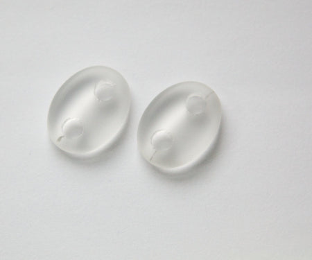 Vintage Clear Glass Link Connector Beads Japan bds054C