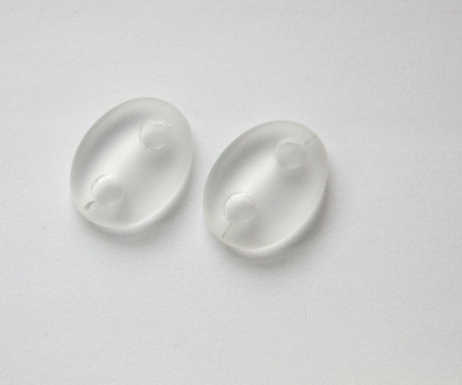 Vintage Clear Glass Link Connector Beads Japan bds054C