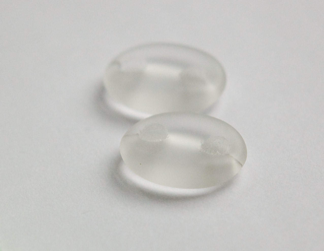 Vintage Clear Glass Link Connector Beads Japan bds054C
