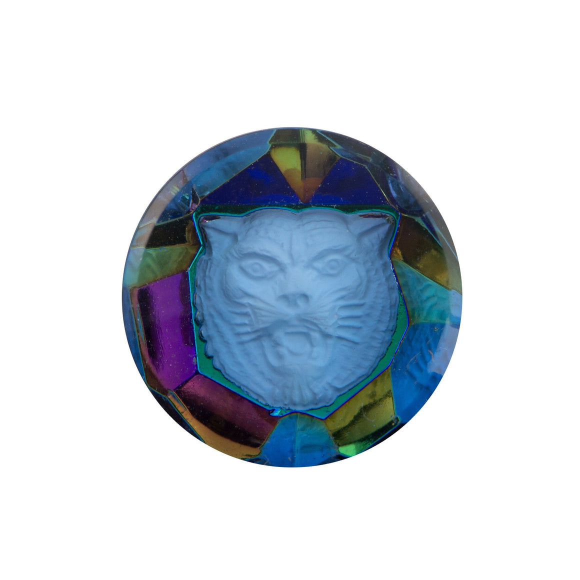 18mm Tiger Intaglio Glass Round Stone (1)