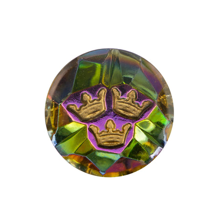 18mm Vitrail Crown Intaglio Glass Round Stone (1)