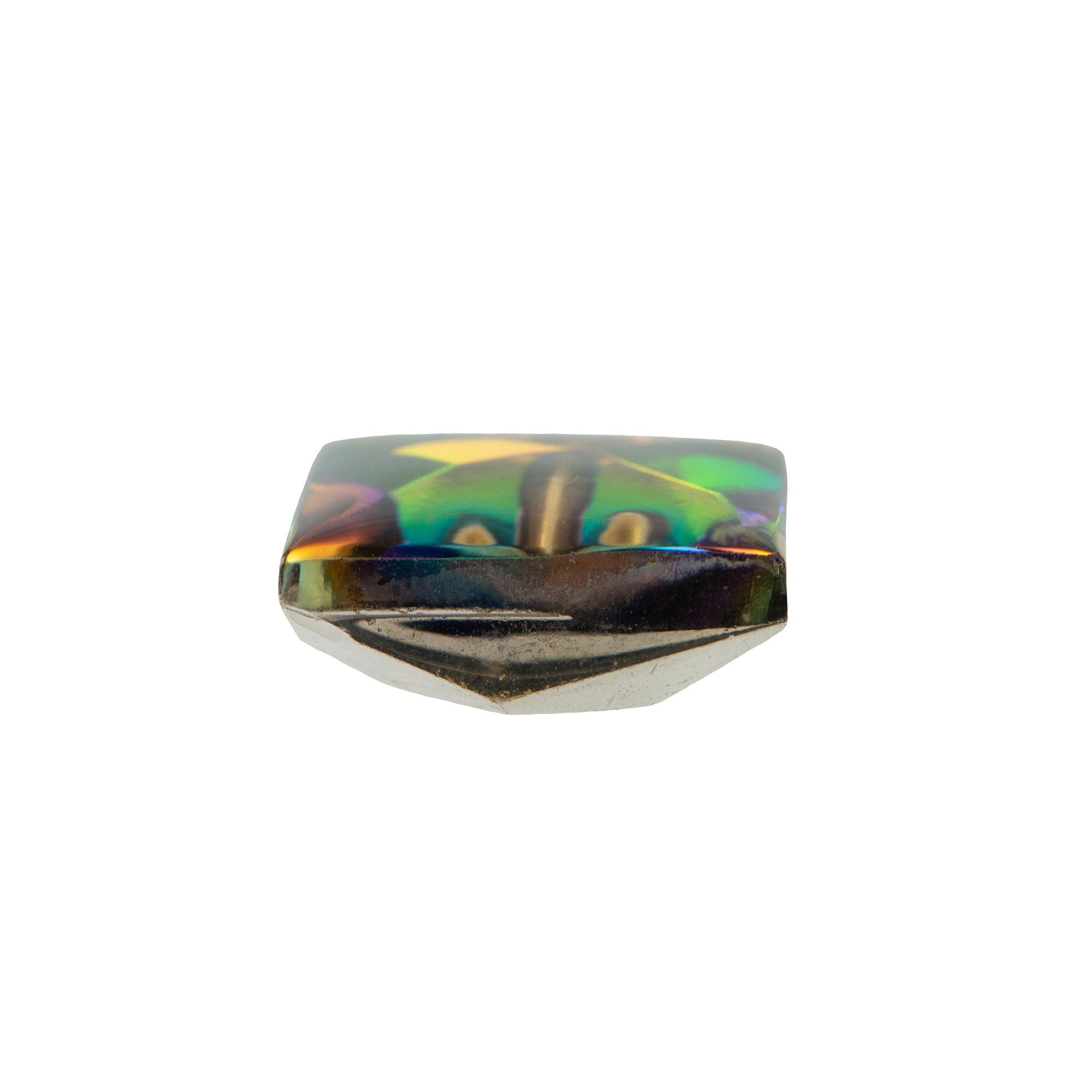 18mm Fleur-De-Lis Intaglio Glass Square Stone (1)