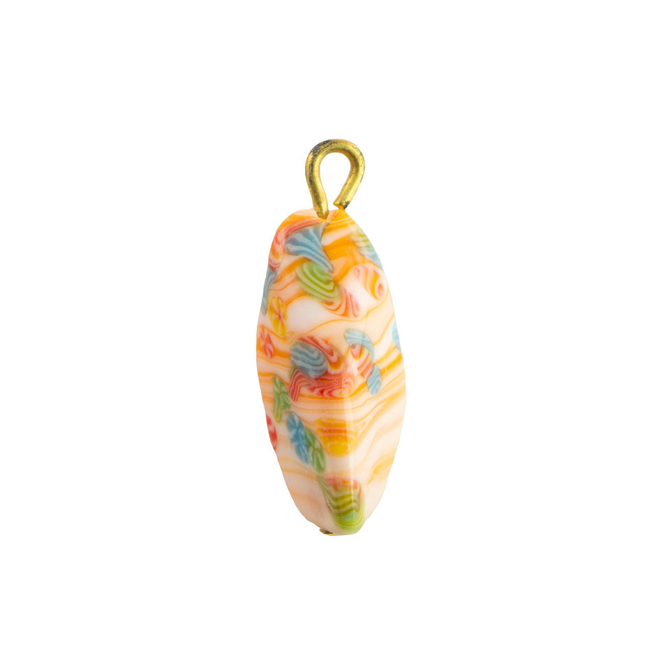 Millefiori Japan Twist Glass Drops 21x8mm (4)
