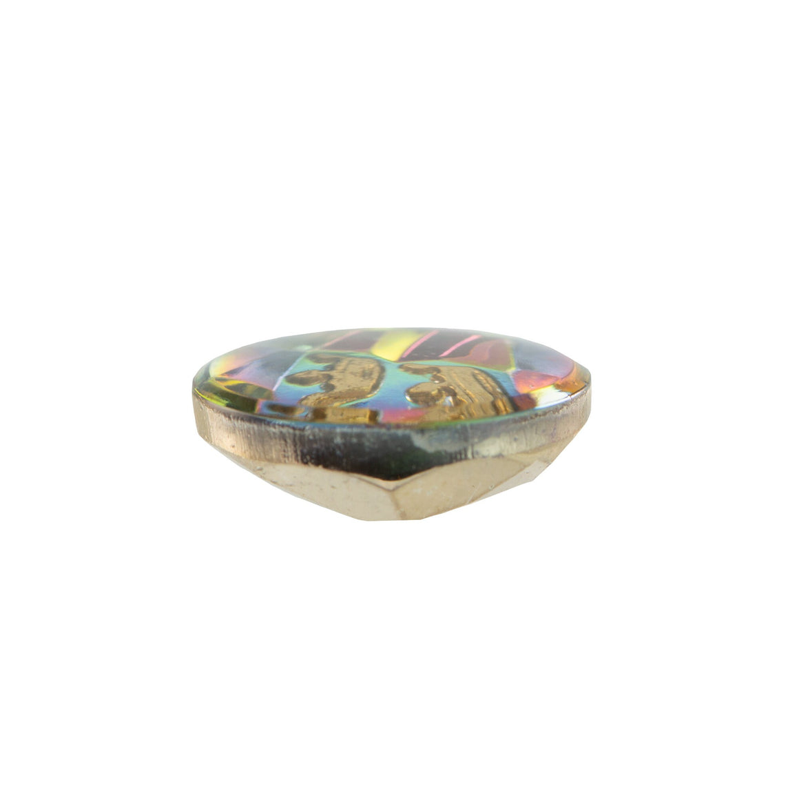 18mm Vitrail Crown Intaglio Glass Round Stone (1)