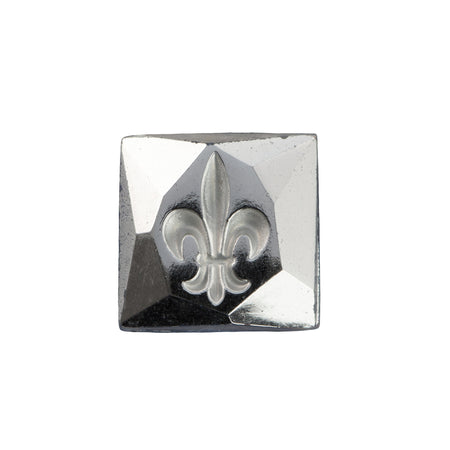 18mm Fleur-De-Lis Intaglio Glass Square Stone (1)