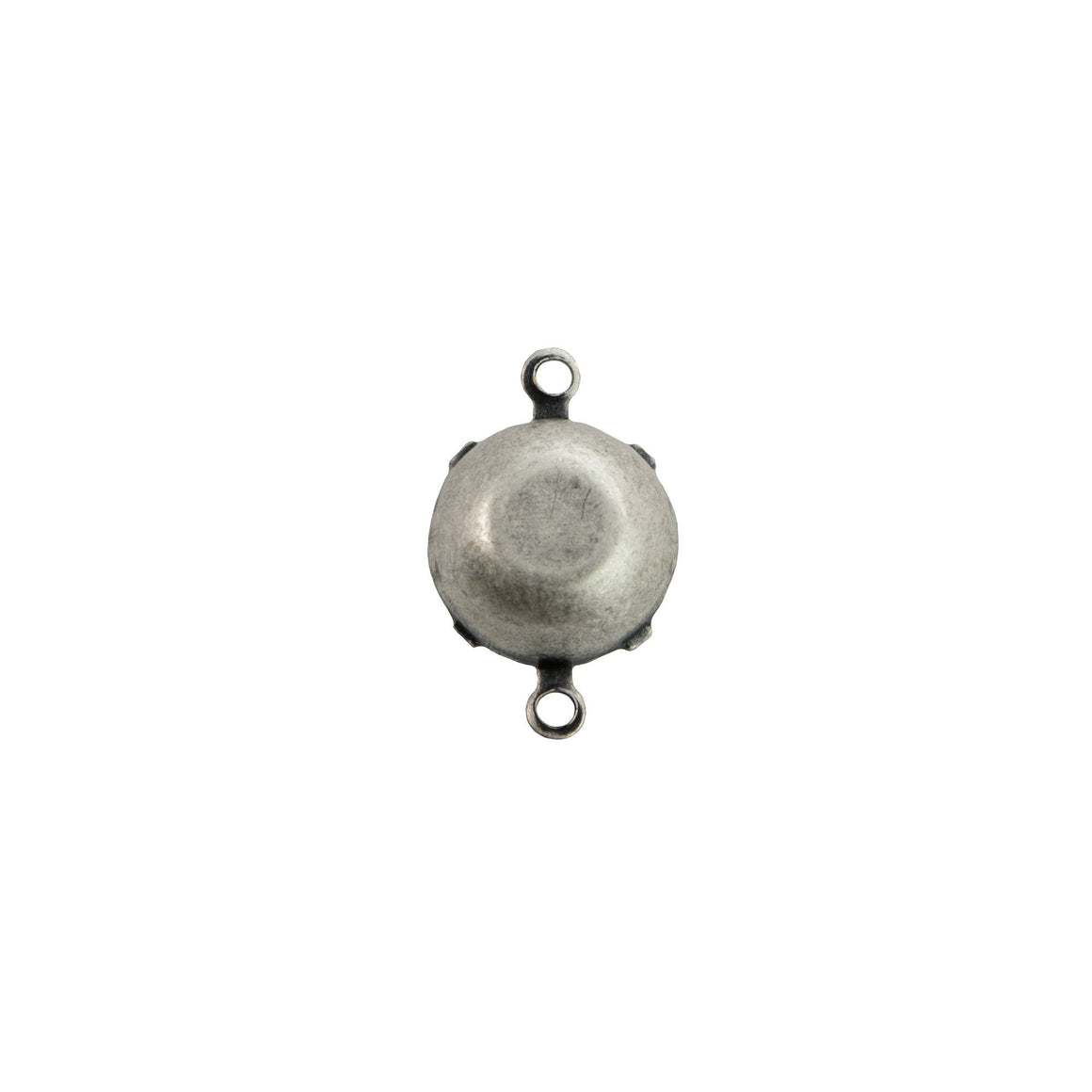 35ss White Moonglow Glass Round Stone in 2 Loop Setting