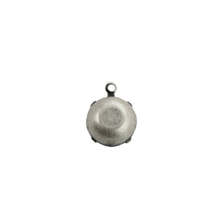 35ss Rose Faceted Glass Round Stone in 1 Loop Setting