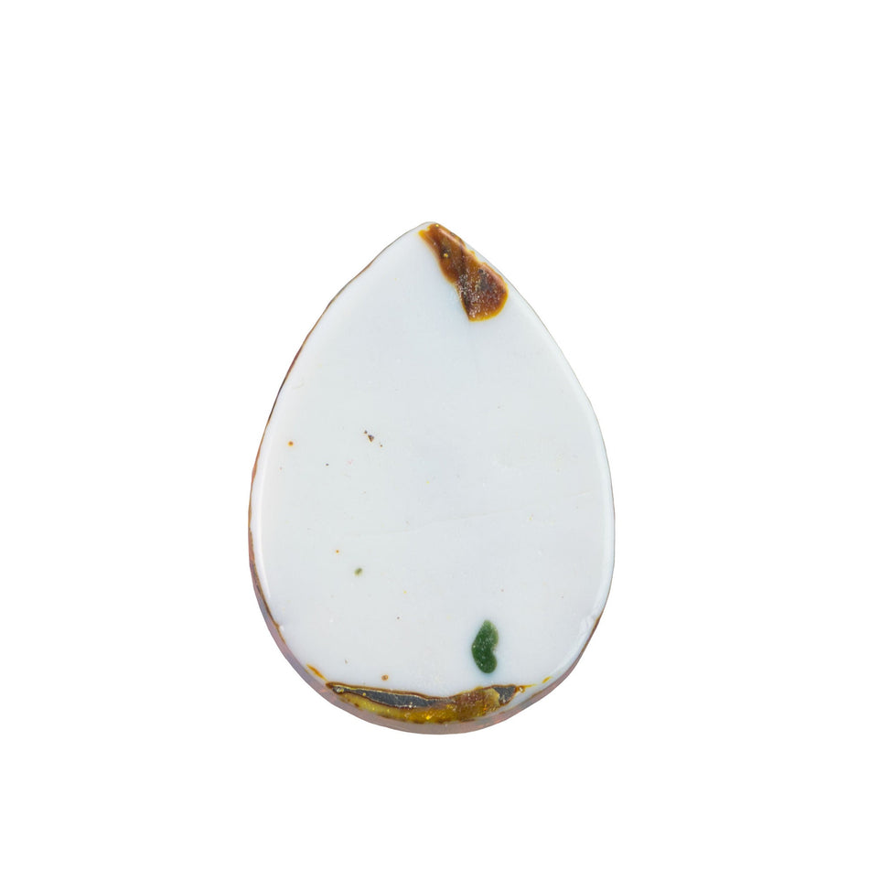 25x18mm Harlequin Opal Glass Teardrop Cabochon (1)