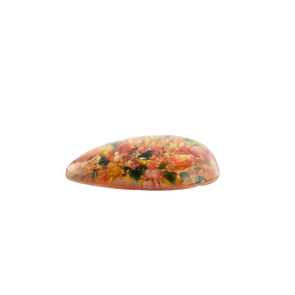 25x18mm Light Topaz Opal Glass Teardrop Cabochon (1)