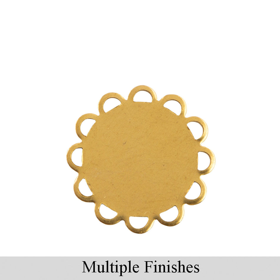 15mm Flat Pad Lace Edge Round Setting (10)