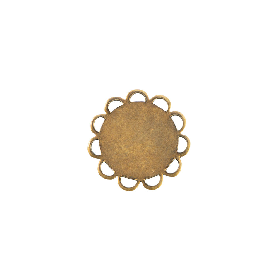 9mm Flat Pad Lace Edge Round Setting (16)