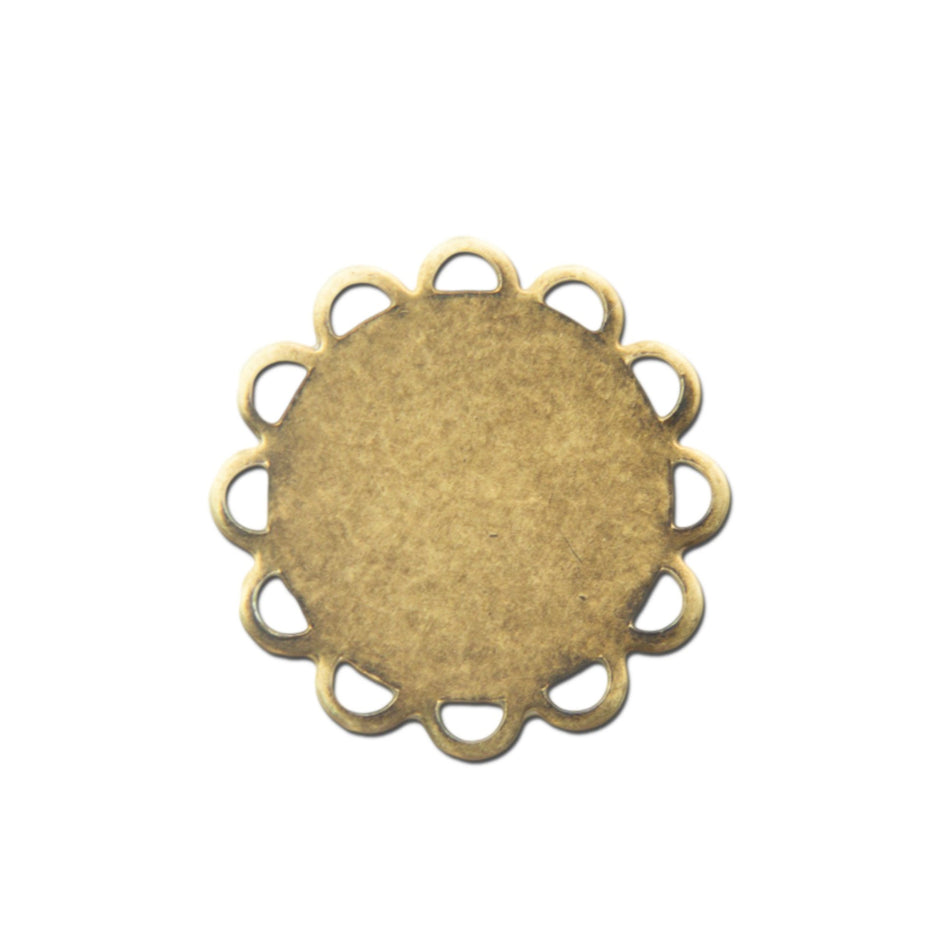 15mm Flat Pad Lace Edge Round Setting (10)
