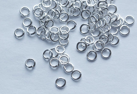 Silver Plated 4mm Open Jumprings 21 Gauge (100) fnd005
