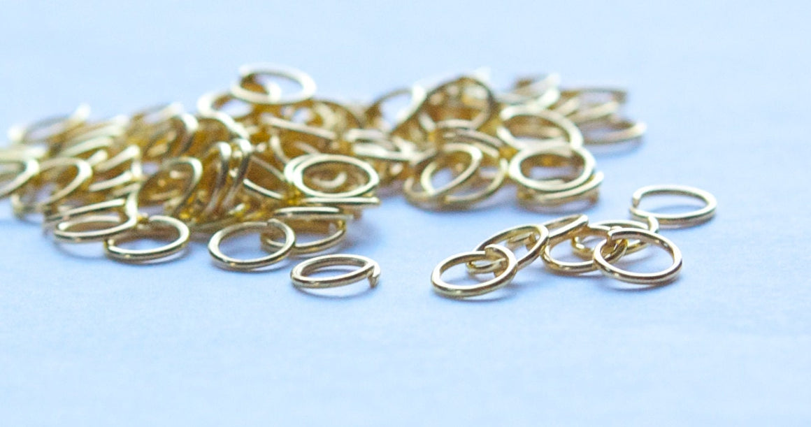 Gold Tone 6mm Open Jumprings 21 Gauge (100) fnd006A