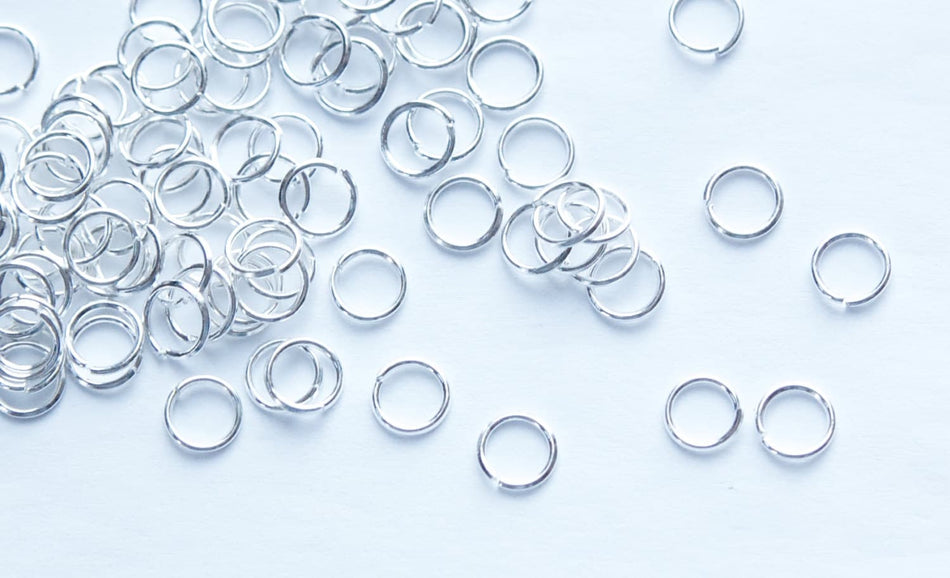 Silver Plated 6mm Open Jumprings 21 Gauge Nickel Free (100) fnd006