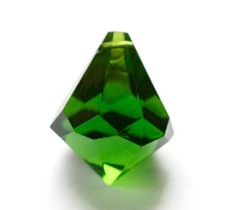 Vintage Large Faceted Acrylic Green Prism Pendant pnd158