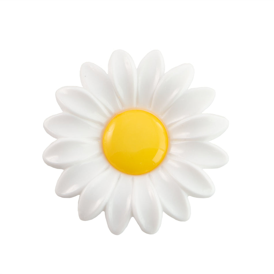 40mm Yellow and White Daisy Acrylic Cabochon (4)