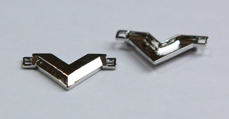 Silver Plated Heavy V Connector Pendant mtl239A