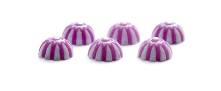 Vintage Purple and White Domed Cabochons 8mm (12) cab408C