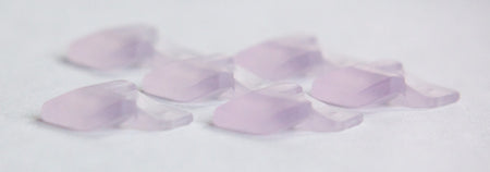 Vintage Acrylic Matte Pale Purple Geometric Triangle Drop chr147