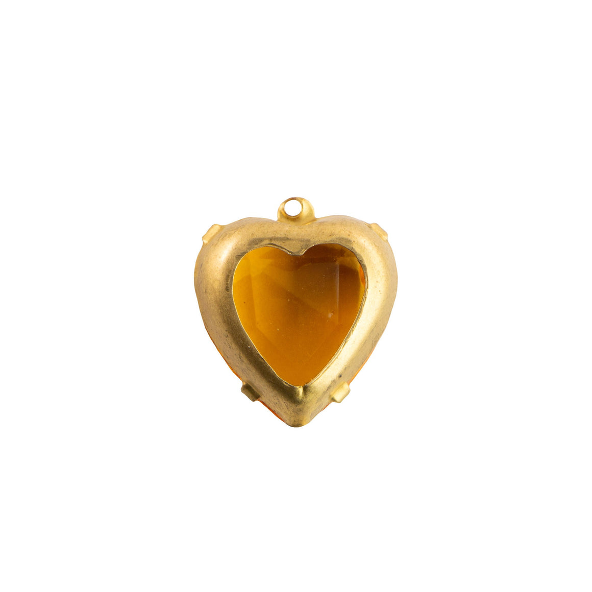 12mm Topaz Faceted Glass Heart Stone in 1 Loop Open Back Setting (2)