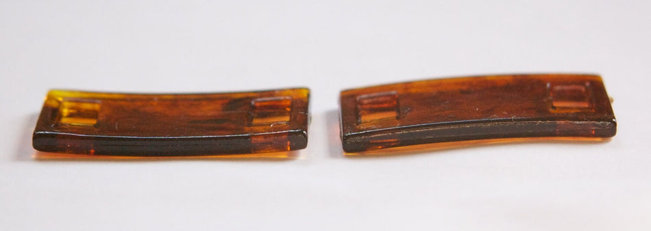 Vintage Acrylic Tortoise Rectangle Connector Drops (6) chr132