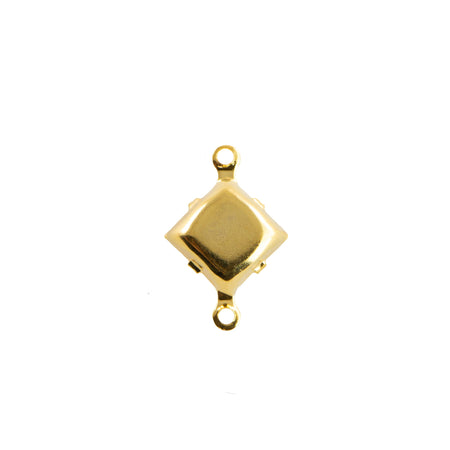 8mm Pink Moonglow Glass Square Stone in 2 Loop Setting