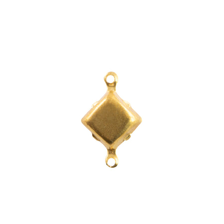 8mm Opaque Orange Square Glass Stone in 2 Loop Setting (6)