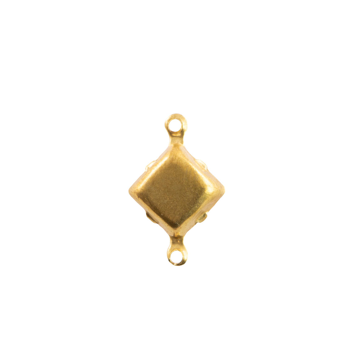 8mm Pink Moonglow Glass Square Stone in 2 Loop Setting