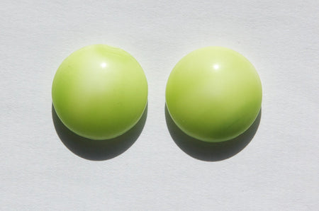 Vintage Light Green and White Glass Cabochons 18mm Germany cab706Y