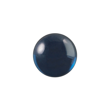 11mm Translucent Montana Blue Foiled Glass Round Cabochons (6)
