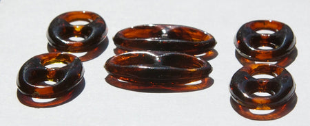 Vintage Acrylic Tortoise Oval Connector Drops Large Hole bds654
