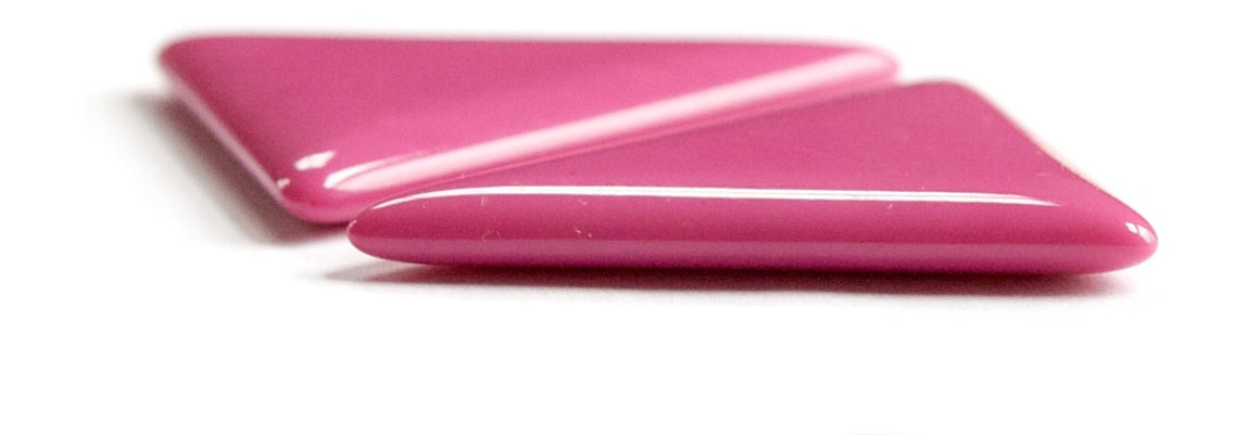 Vintage Pink Triangle Acrylic No Hole Findings (2) cab828A