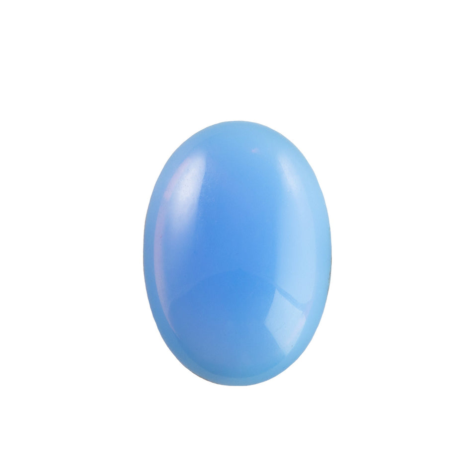 25x18mm Blue Opal Foiled Oval Glass Cabochon (1)