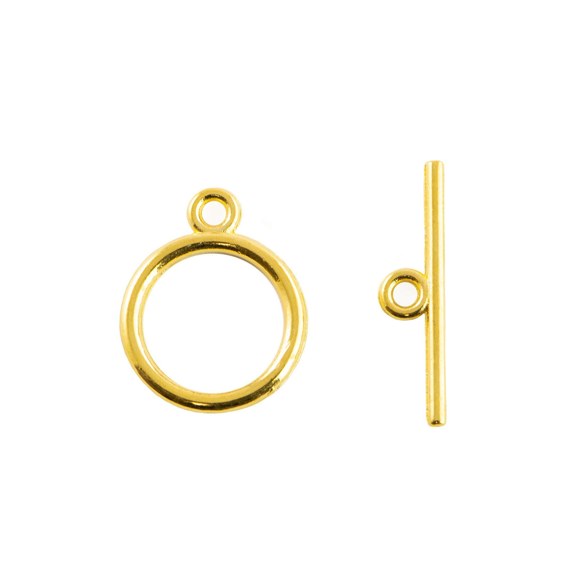 Rounded Simple Top Gold Tone Toggles (15 Sets) tog008E
