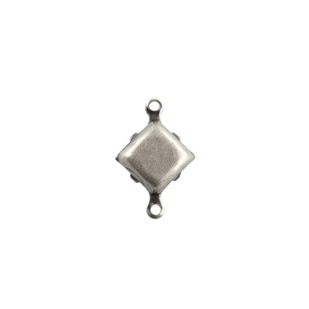 8mm Pink Moonglow Glass Square Stone in 2 Loop Setting