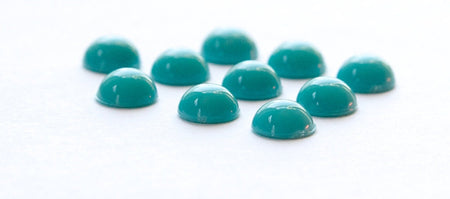 Turquoise Acrylic Domed Cabochons 7mm (10) cab701ZZ