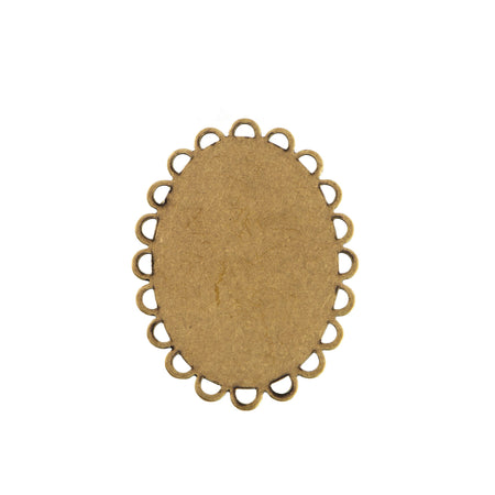 30x22mm Flat Pad Lace Edge Oval Setting (4)