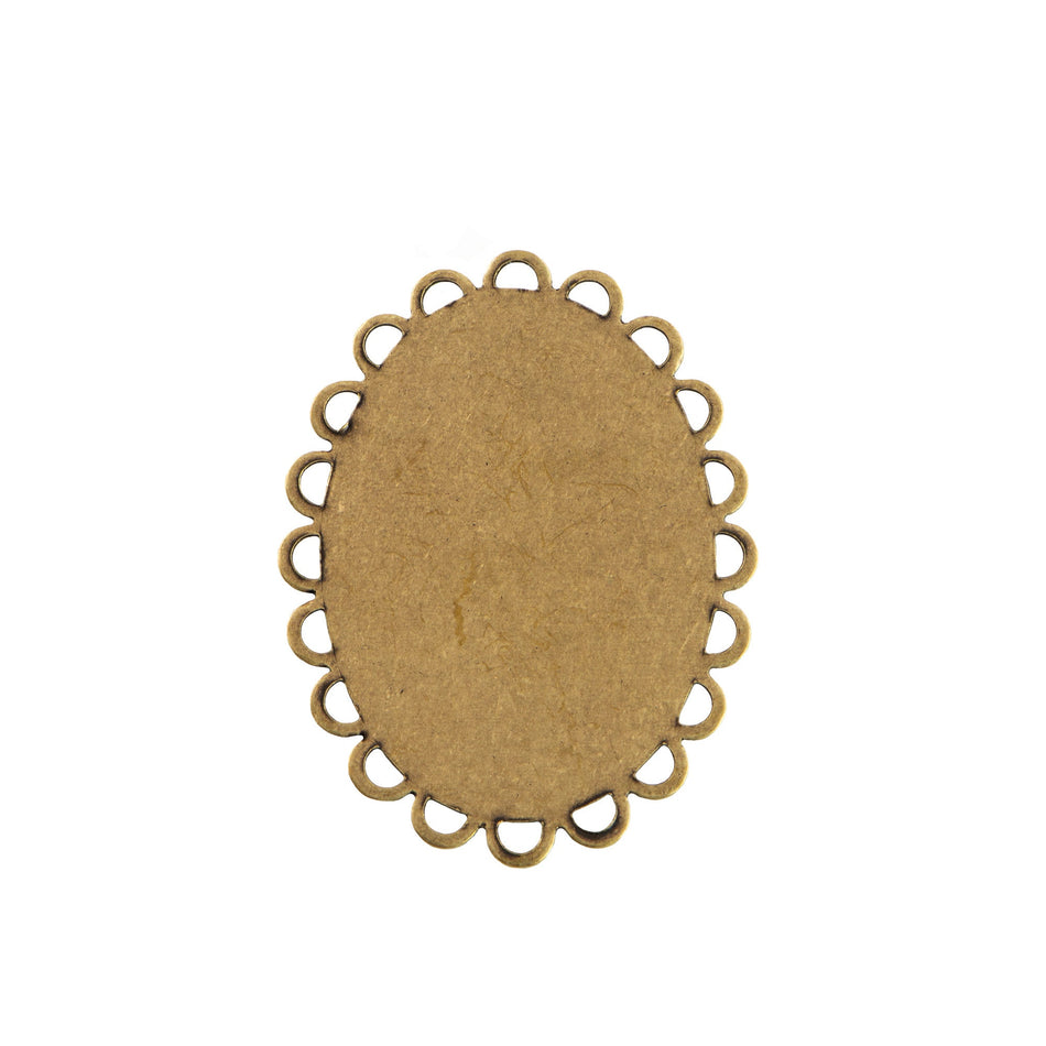 30x22mm Flat Pad Lace Edge Oval Setting (4)