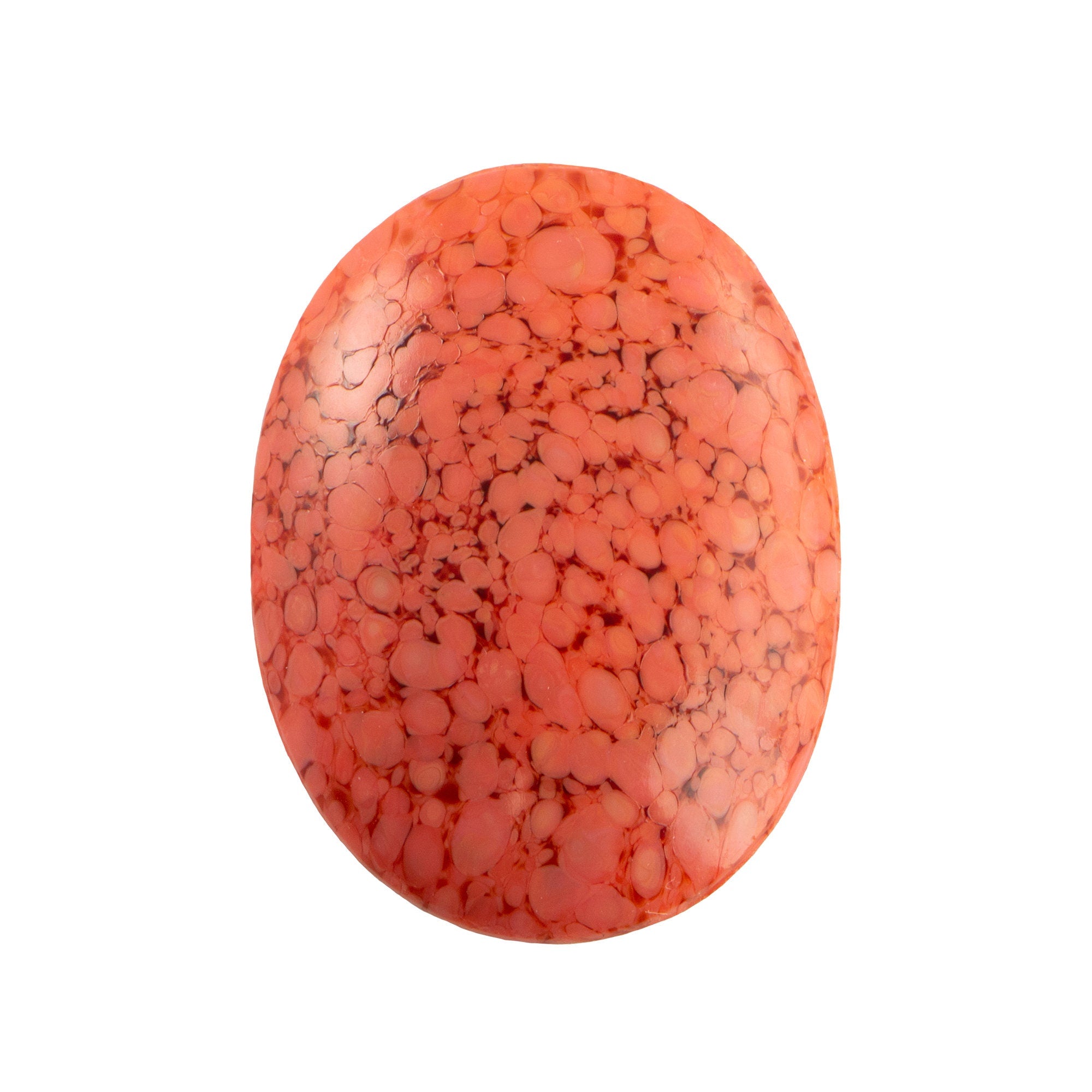 40x30mm Coral Matrix Oval Glass Cabochon (1)