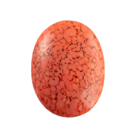 40x30mm Coral Matrix Oval Glass Cabochon (1)