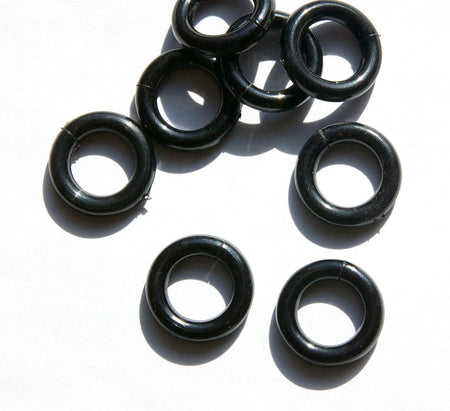 Vintage Acrylic Black Split Ring Hoop Link 18mm bds076C