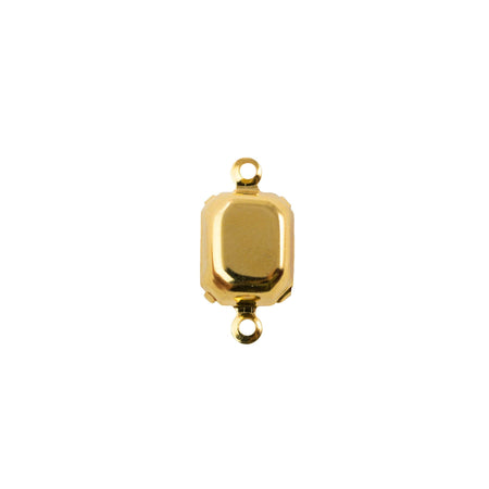 10x8mm Light Sapphire Faceted Glass Octagon Stone in 2 Loop Setting