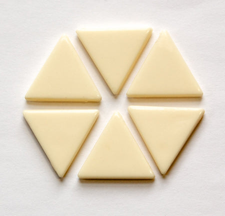 Vintage Acrylic Creamy Beige Triangle Cabochons cab468